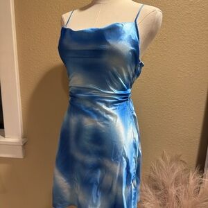 womens blue dress